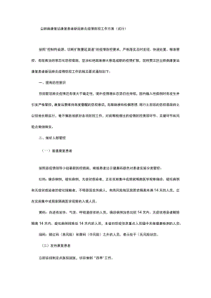 尘肺病康复站康复患者新冠肺炎疫情防控工作方案（试行）.docx