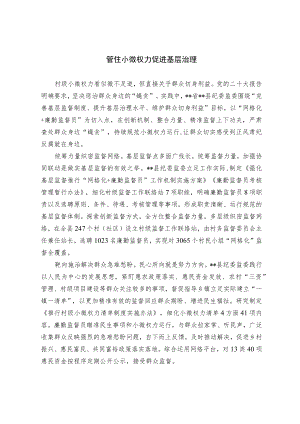 管住小微权力促进基层治理.docx