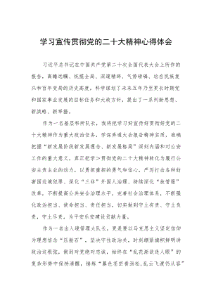公安局长学习二十大精神心得体会五篇.docx