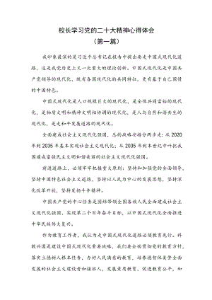 （2篇）校长学习党的二十大精神心得体会.docx