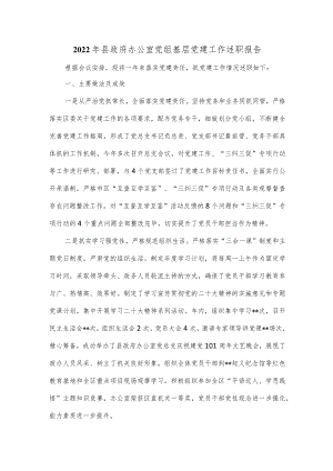 2022年县政府办公室党组基层党建工作述职报告.docx