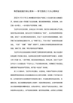 踔厉奋发 践行初心使命——学习党的二十大心得体会.docx