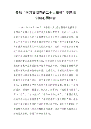 教务处处长参加“学习贯彻党的二十大精神”专题培训班心得体会.docx