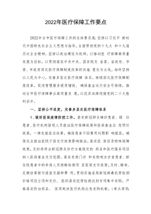 2022年医疗保障工作要点.docx