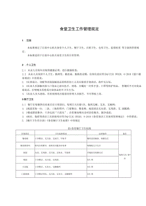 2022《食堂卫生工作管理规定》.docx