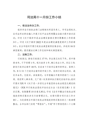 司法局十一月份工作小结（1128）.docx