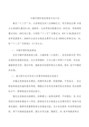 中缅印国际物流通道行动计划.docx