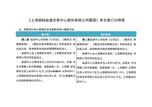 《上海国际能源交易中心股份有限公司章程》条文修订对照表.docx