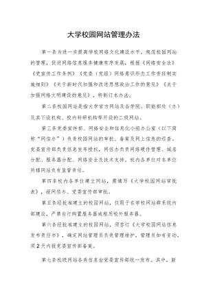 大学校园网站管理办法.docx