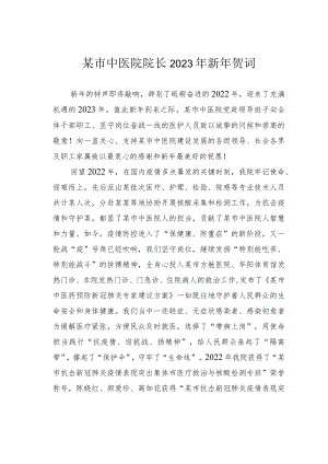 某市中医院院长2023年新年贺词.docx