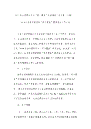 2023 年全县两新组织“两个覆盖”提质增效工作方案(二篇).docx