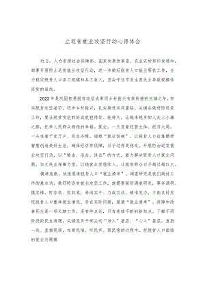 (2篇）2023年端稳“就业饭碗”筑牢防返贫“底线”开展防止返贫就业攻坚行动心得体会.docx