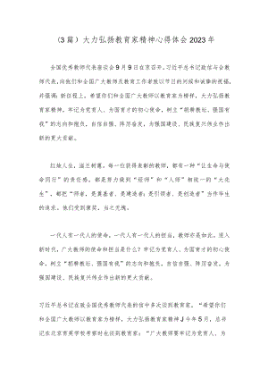 （3篇）大力弘扬教育家精神心得体会2023年.docx