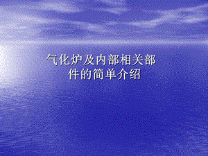 气化炉及内部相关部构件的简单介绍压制.ppt