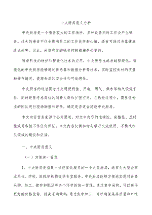 中央厨房意义分析.docx