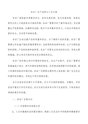 食品厂生产流程与工艺方案.docx