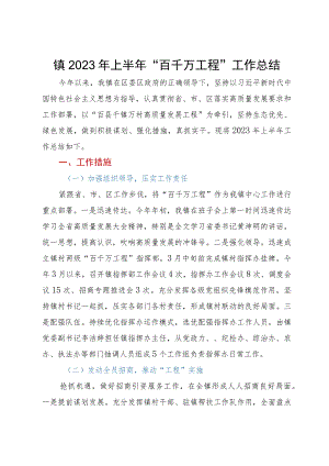 镇2023年“百千万工程”工作总结.docx