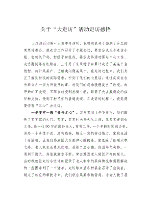 关于“大走访”活动走访感悟 .docx