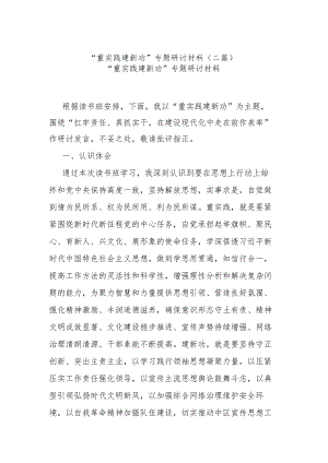 “重实践 建新功”专题研讨材料(二篇).docx