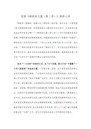 观看《榜样的力量（第二季）》感悟心得.docx