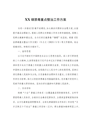 XX镇禁毒重点整治工作方案.docx