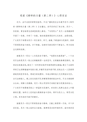 观看《榜样的力量（第二季）》心得发言.docx