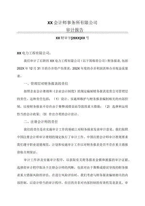 XX电力工程有限公司审计报告（2023年）.docx