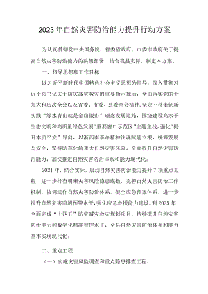 2023年自然灾害防治能力提升行动方案.docx