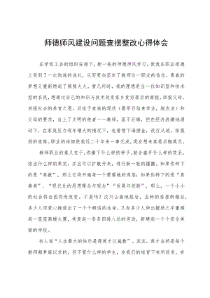 师德师风建设问题查摆整改心得体会.docx