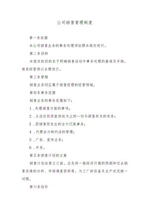 公司销售管理制度.docx