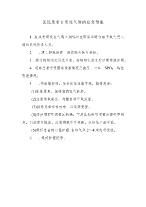 医院患者自发性气胸的应急预案.docx