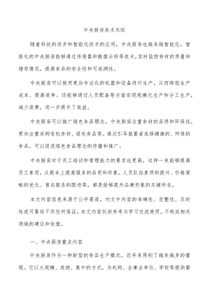 中央厨房技术风险.docx