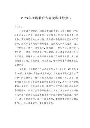 2023年主题教育专题党课辅导报告.docx