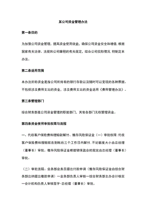 某公司资金管理办法.docx