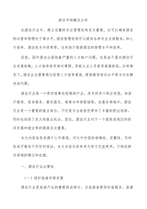 酒店市场概况分析.docx