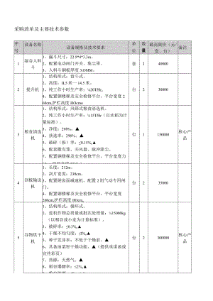 采购清单及主要技术参数.docx