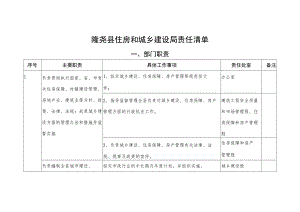 隆尧县住房和城乡建设局责任清单.docx
