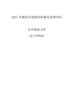 2023年城区河道堤防标准化管理项目招标文件.docx