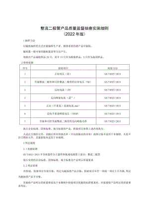 整流二极管产品质量监督抽查实施细则（2022年版）.docx
