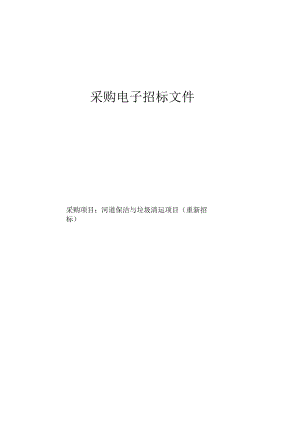 河道保洁与垃圾清运项目（重新招标）招标文件.docx
