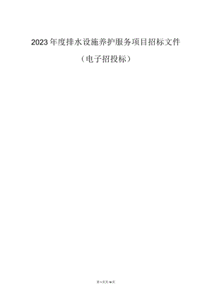 2023年度排水设施养护服务项目招标文件.docx