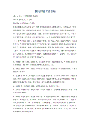 国电财务工作总结.docx