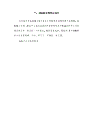 调味料监督抽检信息.docx