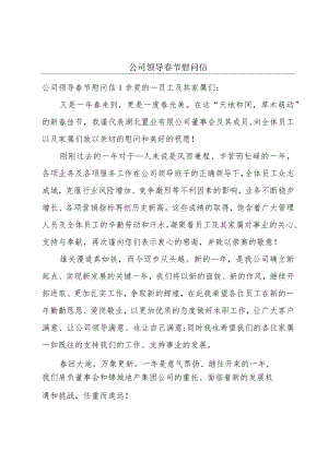 公司领导春节慰问信.docx