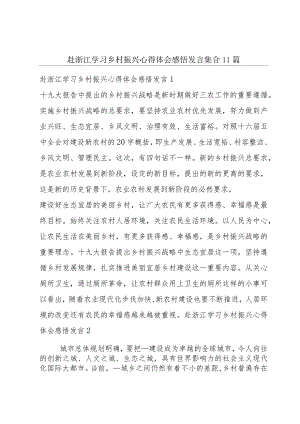 赴浙江学习乡村振兴心得体会感悟发言集合11篇.docx