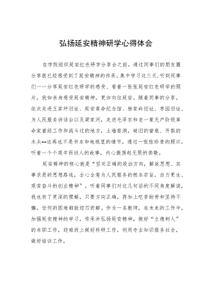 九篇2023年学校弘扬延安精神研学心得体会.docx