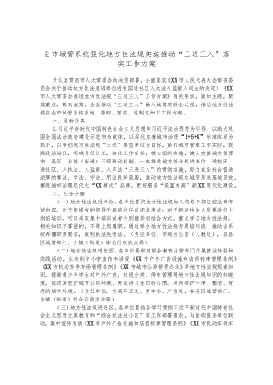 全市城管系统强化地方性法规实施推动“三进三入”落实工作方案.docx