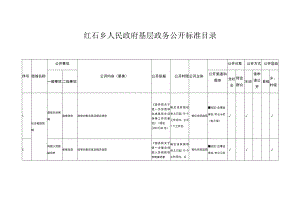 红石乡人民政府基层政务公开标准目录.docx
