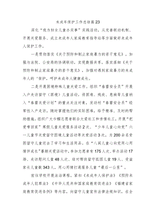 未成年保护工作总结 篇23.docx