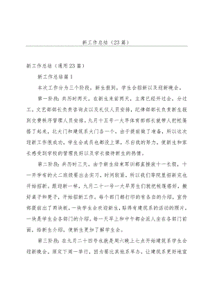 新工作总结（23篇）.docx